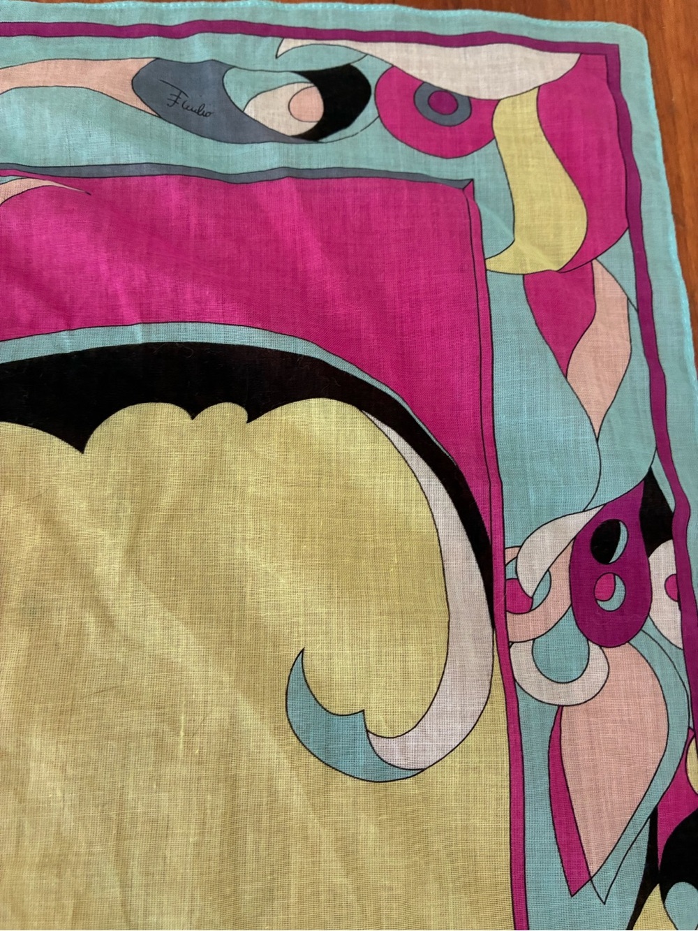 Stunning Emilio Pucci Multicolor Cotton Scarf - Picture 5 of 9